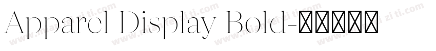 Apparel Display Bold字体转换